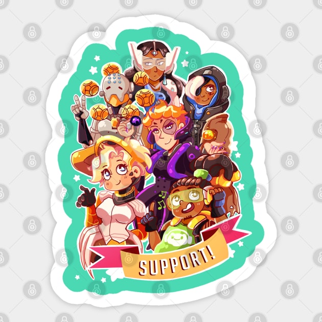 Overwatch - Support Heroes! Sticker by Sebbdraws